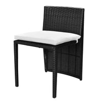 vidaXL Ensemble bistro de terrasse, ensemble de mobilier d'extérieur, table et chaises en résine tressée poly