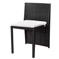 vidaXL Ensemble bistro de terrasse, ensemble de mobilier d'extérieur, table et chaises en résine tressée poly