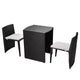 vidaXL Ensemble bistro de terrasse, ensemble de mobilier d'extérieur, table et chaises en résine tressée poly