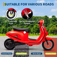 Coolmee Cyclomoteur électrique 24V pour enfants, trottinette électrique avec selle pour enfants de 8 à 14 ans, trottinette à enfourcher avec feu LED, max jusqu'à 14 MPH