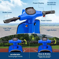 Coolmee Cyclomoteur électrique 24V pour enfants, trottinette électrique avec selle pour enfants de 8 à 14 ans, trottinette à enfourcher avec feu LED, max jusqu'à 14 MPH