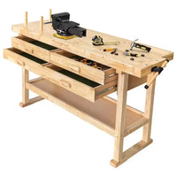 Olympia Tools établi en bois dur 60 caoutchouc, 4 tiroirs, capacité de charge 450 lbs