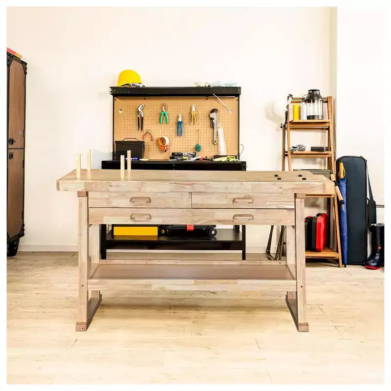 Olympia Tools établi en bois dur 60 caoutchouc, 4 tiroirs, capacité de charge 450 lbs