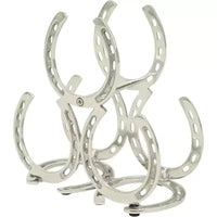 Support à vin 3 bouteilles Huntley Horse Shoe, aluminium, argent