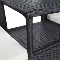 Canapé de patio 2 places avec table d'appoint, disponible en plusieurs couleurs