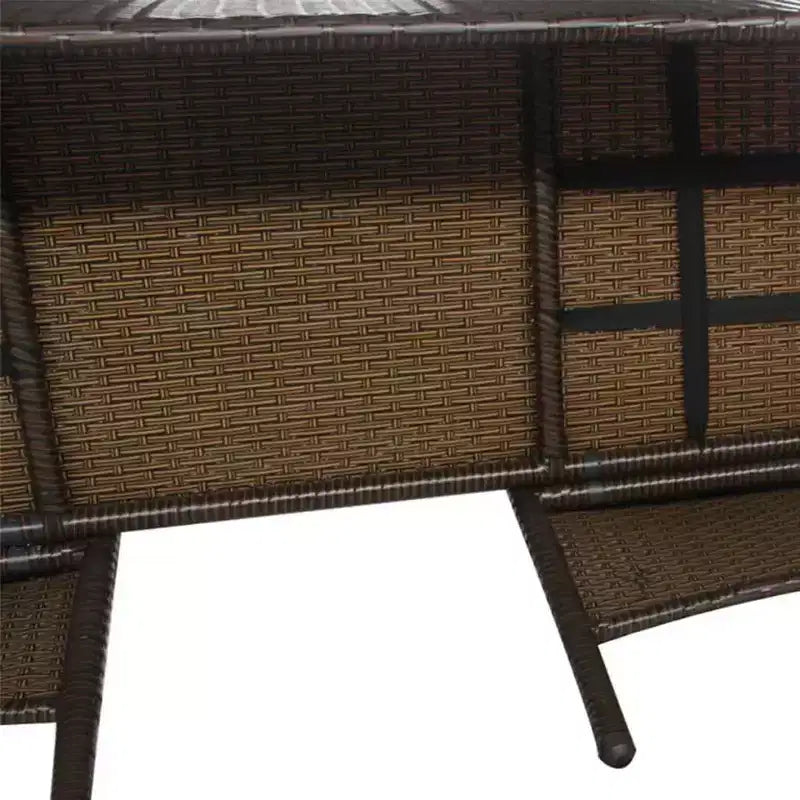 Canapé de patio 2 places avec table d'appoint, disponible en plusieurs couleurs