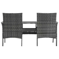 Canapé de patio 2 places avec table d'appoint, disponible en plusieurs couleurs