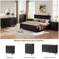 Commode cannelée ondulée 5 tiroirs pour chambre, commode moderne en bois à larges tiroirs, commode de chambre de bébé en bois avec pieds métalliques pour couloir, entrée