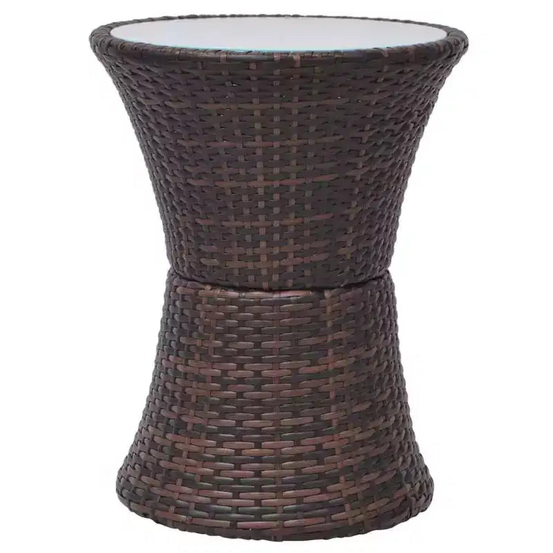 vidaXL Ensemble de bistro de jardin, ensemble table ronde de patio, salon de jardin en rotin