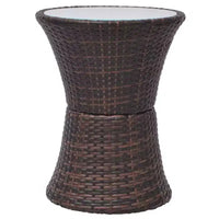 vidaXL Ensemble de bistro de jardin, ensemble table ronde de patio, salon de jardin en rotin