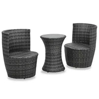 vidaXL Ensemble de bistro de jardin, ensemble table ronde de patio, salon de jardin en rotin