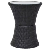 vidaXL Ensemble de bistro de jardin, ensemble table ronde de patio, salon de jardin en rotin