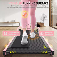 KRISRATE Tapis de marche manuel avec inclinaison 15%, tapis roulant pliable non électrique avec barre de maintien, capacité 500lbs, antidérapant, moniteur numérique pour la maison/le gym