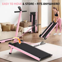 KRISRATE Tapis de marche manuel avec inclinaison 15%, tapis roulant pliable non électrique avec barre de maintien, capacité 500lbs, antidérapant, moniteur numérique pour la maison/le gym