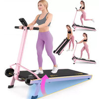 KRISRATE Tapis de marche manuel avec inclinaison 15%, tapis roulant pliable non électrique avec barre de maintien, capacité 500lbs, antidérapant, moniteur numérique pour la maison/le gym