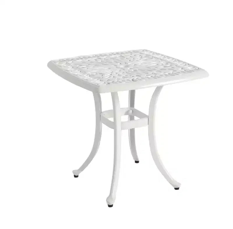 Whisen Ensemble de 3 Meubles de Patio Anti-Rouille et d'Extérieur en Aluminium avec 1 Table Ronde et 2 Chaises avec Coussins Moelleux