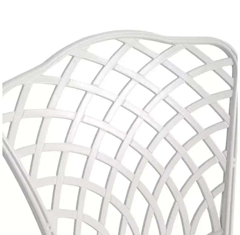 Whisen Ensemble de 3 Meubles de Patio Anti-Rouille et d'Extérieur en Aluminium avec 1 Table Ronde et 2 Chaises avec Coussins Moelleux