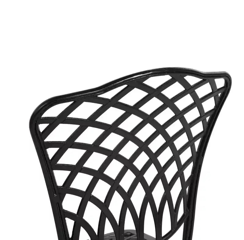 Whisen Ensemble de 3 Meubles de Patio Anti-Rouille et d'Extérieur en Aluminium avec 1 Table Ronde et 2 Chaises avec Coussins Moelleux