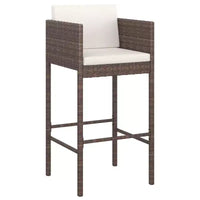 vidaXL Ensemble de bar de jardin, ensemble de bistrot d'extérieur, tabouret de bar, table de bistrot, poly rotin