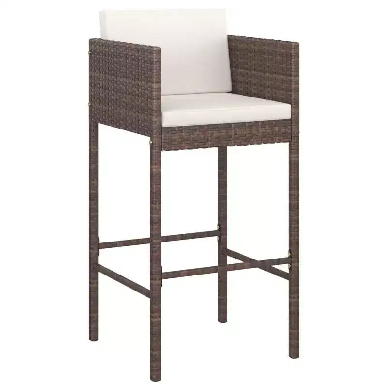 vidaXL Ensemble de bar de jardin, ensemble de bistrot d'extérieur, tabouret de bar, table de bistrot, poly rotin