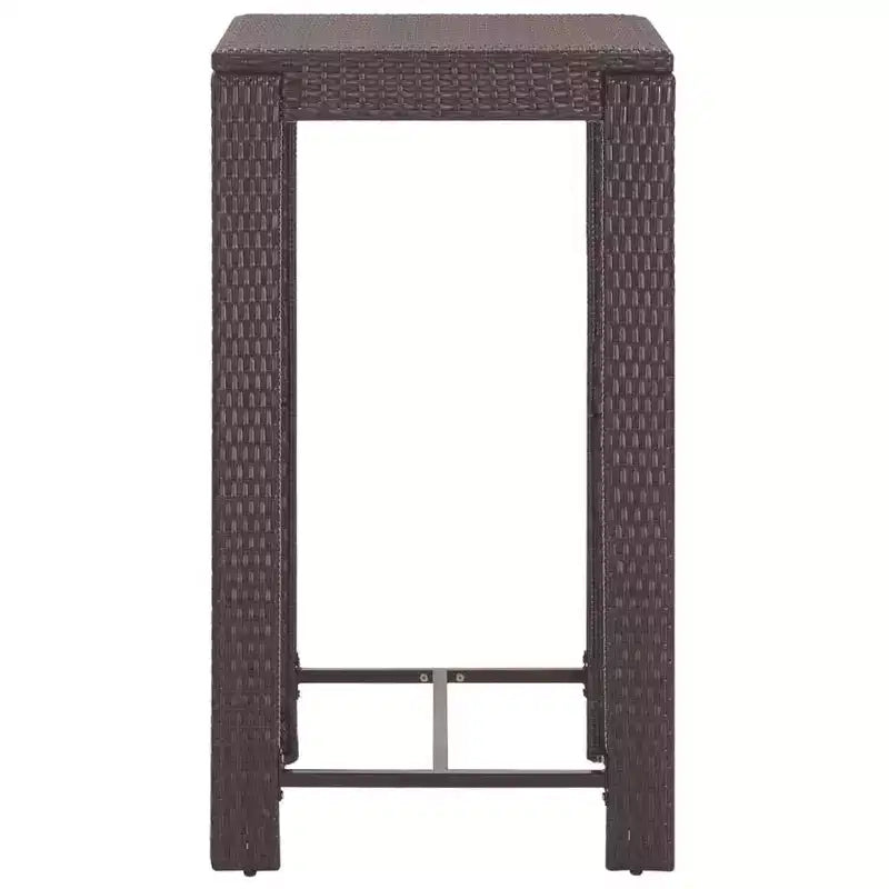 vidaXL Ensemble de bar de jardin, ensemble de bistrot d'extérieur, tabouret de bar, table de bistrot, poly rotin