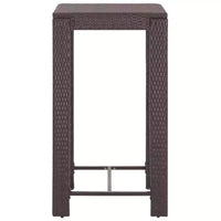 vidaXL Ensemble de bar de jardin, ensemble de bistrot d'extérieur, tabouret de bar, table de bistrot, poly rotin