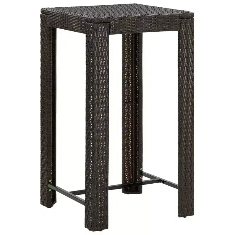 vidaXL Ensemble de bar de jardin, ensemble de bistrot d'extérieur, tabouret de bar, table de bistrot, poly rotin