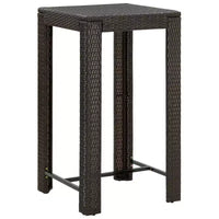 vidaXL Ensemble de bar de jardin, ensemble de bistrot d'extérieur, tabouret de bar, table de bistrot, poly rotin