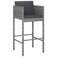 vidaXL Ensemble de bar de jardin, ensemble de bistrot d'extérieur, tabouret de bar, table de bistrot, poly rotin
