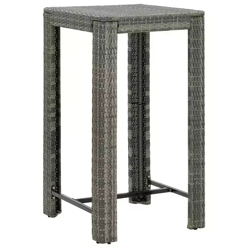 vidaXL Ensemble de bar de jardin, ensemble de bistrot d'extérieur, tabouret de bar, table de bistrot, poly rotin