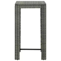 vidaXL Ensemble de bar de jardin, ensemble de bistrot d'extérieur, tabouret de bar, table de bistrot, poly rotin