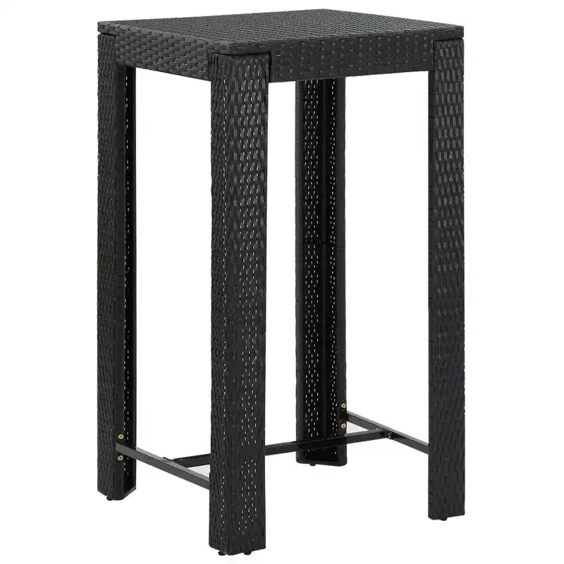vidaXL Ensemble de bar de jardin, ensemble de bistrot d'extérieur, tabouret de bar, table de bistrot, poly rotin