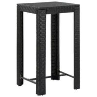 vidaXL Ensemble de bar de jardin, ensemble de bistrot d'extérieur, tabouret de bar, table de bistrot, poly rotin
