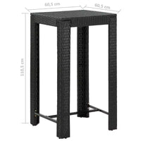 vidaXL Ensemble de bar de jardin, ensemble de bistrot d'extérieur, tabouret de bar, table de bistrot, poly rotin