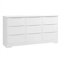 Commode à 9 tiroirs pour chambre à coucher, commode en bois de 150 cm de large avec plateau spacieux, grande commode, meuble TV, organisateur de rangement pour vêtements pour salon