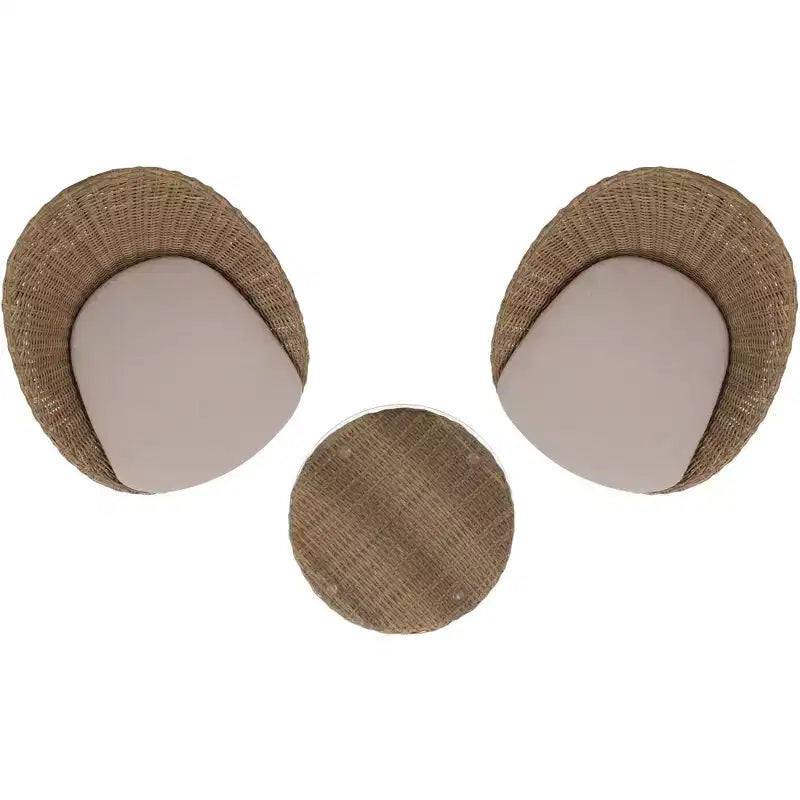 Drew Ensemble bistro pivotant - Intérieur/Extérieur - PAT7544 - Naturel/Taupe - Safavieh