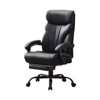 Chaise de bureau, chaise de direction grande taille 500 lb avec repose-pieds, chaise gaming en cuir inclinable 90-155