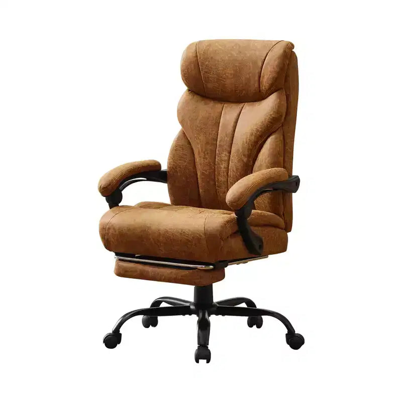 Chaise de bureau, chaise de direction grande taille 500 lb avec repose-pieds, chaise gaming en cuir inclinable 90-155