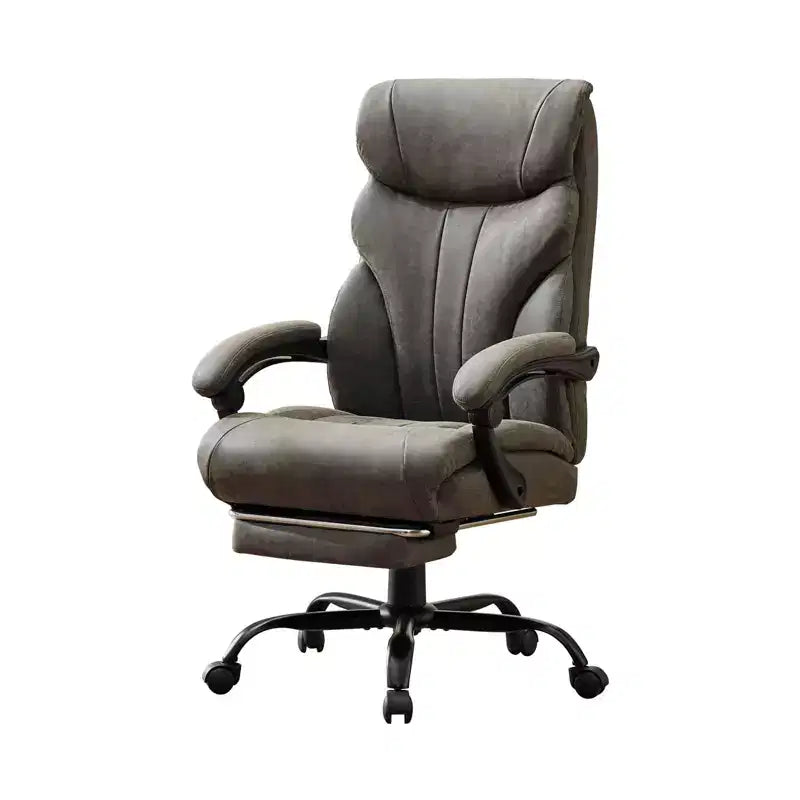 Chaise de bureau, chaise de direction grande taille 500 lb avec repose-pieds, chaise gaming en cuir inclinable 90-155