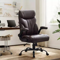 Chaise de bureau, chaise de direction grande taille 500 lb avec repose-pieds, chaise gaming en cuir inclinable 90-155