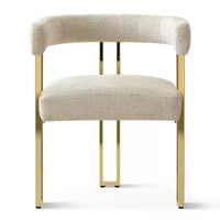 Ensemble de salle à manger ovale extensible 3-en-1 avec 6 chaises rembourrées en chenille et pieds en métal doré, Meuble de salle à manger polyvalent - Panipeachy