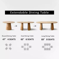 Ensemble de salle à manger ovale extensible 3-en-1 avec 6 chaises rembourrées en chenille et pieds en métal doré, Meuble de salle à manger polyvalent - Panipeachy