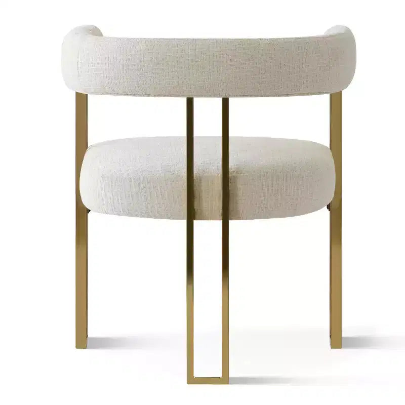 Ensemble table à manger ronde extensible en ovale avec 4 fauteuils en velours, design moderne à piédestal, jusqu'à 8 personnes - Panipeachy