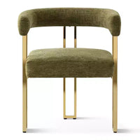 Ensemble table à manger ronde extensible en ovale avec 4 fauteuils en velours, design moderne à piédestal, jusqu'à 8 personnes - Panipeachy
