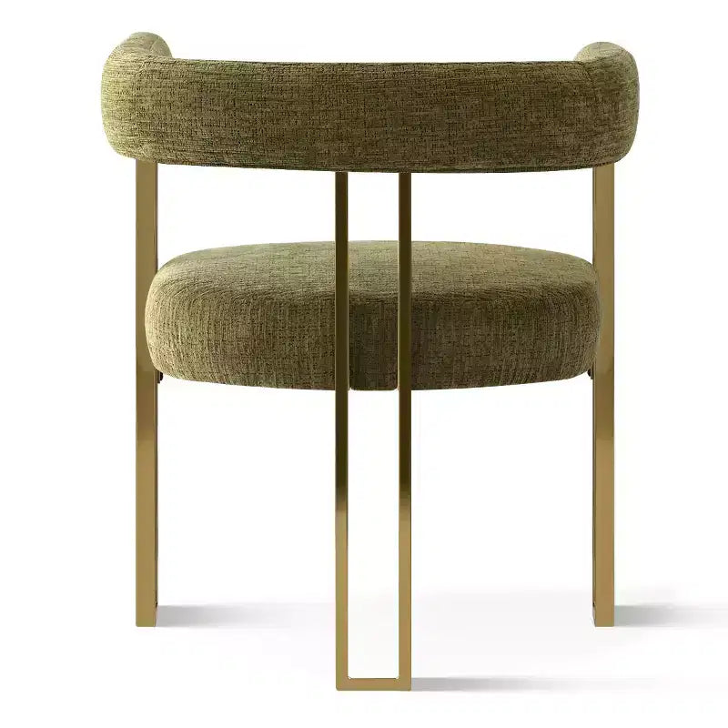 Ensemble table à manger ronde extensible en ovale avec 4 fauteuils en velours, design moderne à piédestal, jusqu'à 8 personnes - Panipeachy