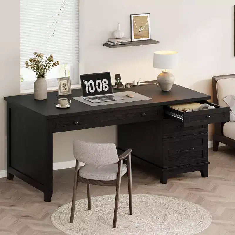 Bureau de bureau style farmhouse avec tiroir de classement, bureau d'ordinateur, pour le travail et l'étude