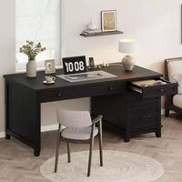 Bureau de bureau style farmhouse avec tiroir de classement, bureau d'ordinateur, pour le travail et l'étude