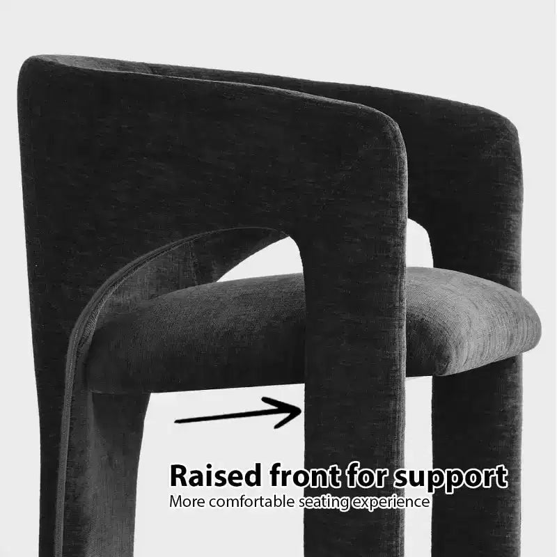 Ensemble table à manger ronde avec 2 fauteuils en chenille, table moderne à piédestal et chaises rembourrées à dossier complet et accoudoirs - Panipeachy