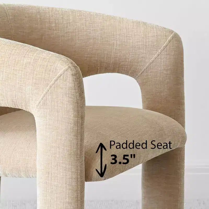 Ensemble table à manger ronde avec 2 fauteuils en chenille, table moderne à piédestal et chaises rembourrées à dossier complet et accoudoirs - Panipeachy
