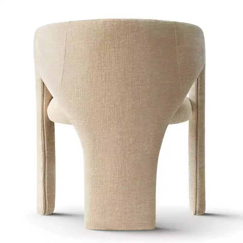 Ensemble table à manger ronde avec 2 fauteuils en chenille, table moderne à piédestal et chaises rembourrées à dossier complet et accoudoirs - Panipeachy